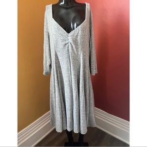 Torrid Heather Gray Skater Long Sleeve Dress